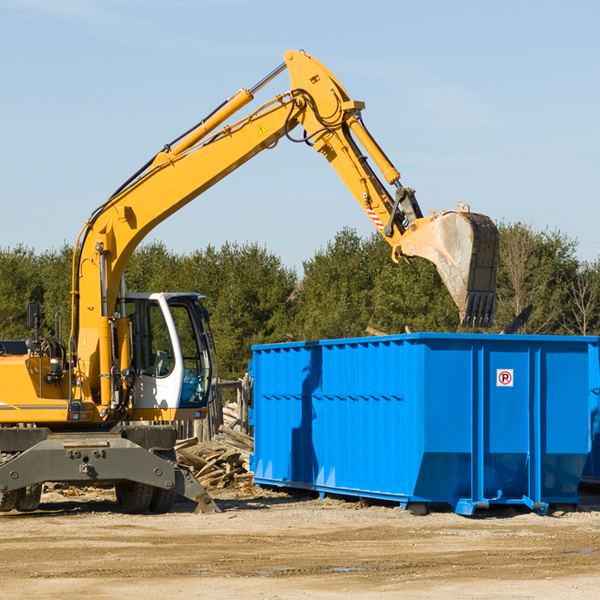 are there any restrictions on where a residential dumpster can be placed in Washington Maine